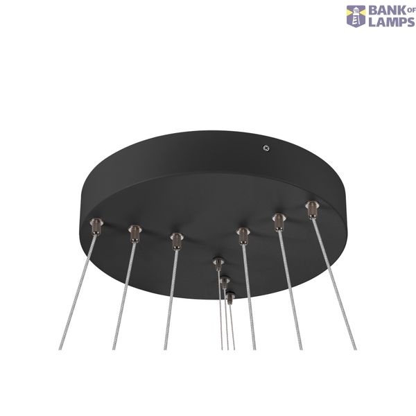 ONE FLAT, pendant light, triple, 300cm, 2700/3000K, DALI 2, Touch, black image 2