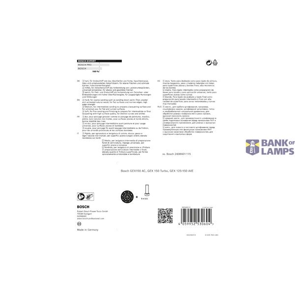 EXPERT Multihole Backing Pads for Bosch 15 mm, Medium image 2