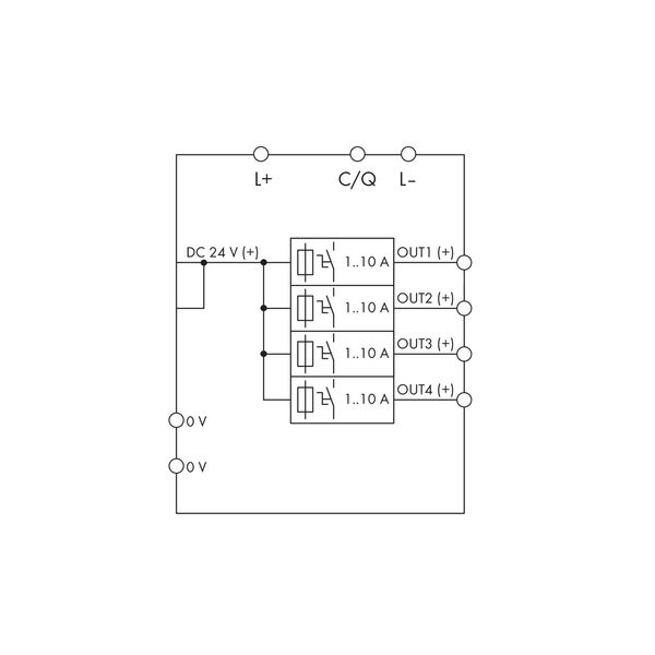 Electronic circuit breaker 4-channel 24 VDC input voltage image 7