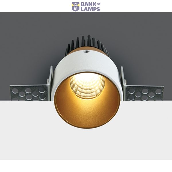 BRASS LED 3W WW 36deg 350mA IP20 DARK LIGHT TRIMLESS image 1