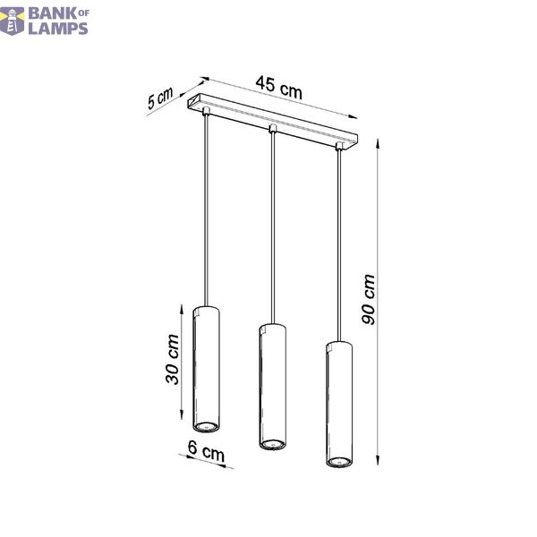 HANGING LAMP LAGOS 3L BLACK GU10 3X40W IP20 image 2
