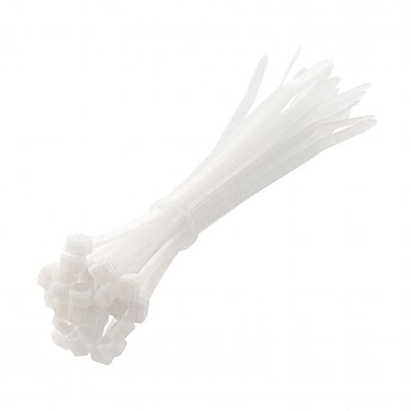 Nylon ties 3,6 x 140 mm, 25 pcs., white image 1