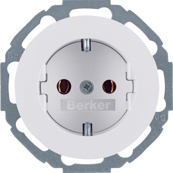 SCHUKO soc. out. 45°, R.1/R.3, p. white glossy image 1