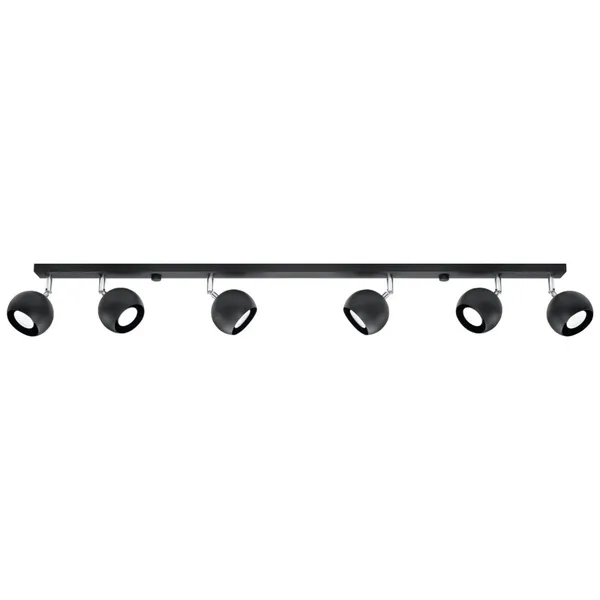 CEILING LAMP OCULARE 6L BLACK GU10 6X40W IP20 image 1