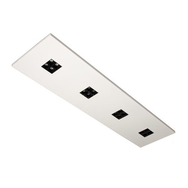 MODUS ES4000, recessed, white body, rectangle C, modul 625, 4x4 black optic, lenses 80°, LED 840,  driver image 1