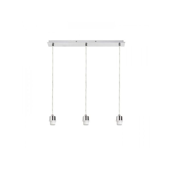 MORE 60 pendant ceiling base chrome 230V LED E27 3x15W image 1
