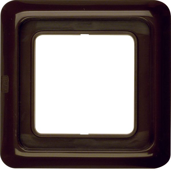Frame 1gang, sealing, splash-proteced flush-mtd IP44, brown glossy image 1