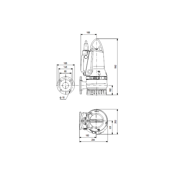 Drainage sewage pump DP10.65.26.E.2.50B 3x400VY Auto Adapt image 3