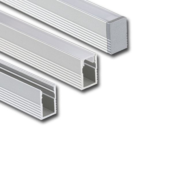 Attached PV aluminum profile, 8x12mm, matte diffuser, 2m image 1