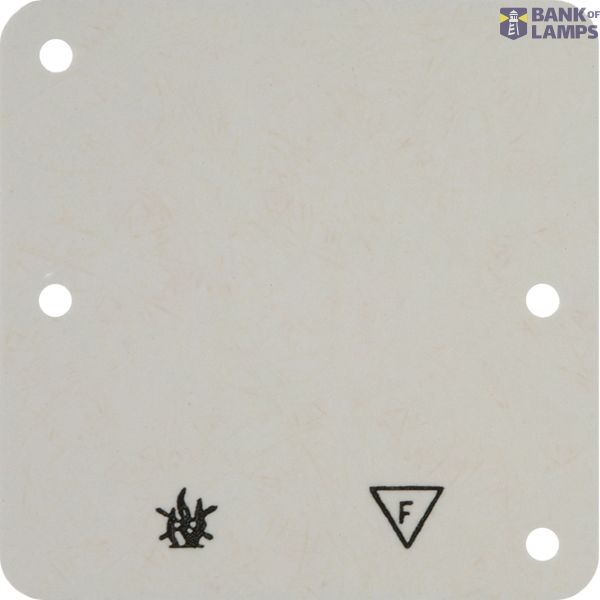Base plate, fire-resistant, single-level, white image 1