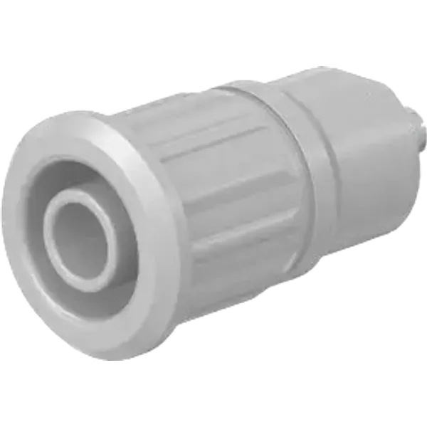 4 mm socket, solder connection, mounting Ø 12.2 mm, CAT III, CAT IV, white, 49.7091-29 image 1