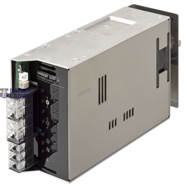 Power Supply, 600 W, 100 to 240 VAC input, 24 VDC, 27 A output, DIN-rail mounting, remote control S8FS2083E image 1