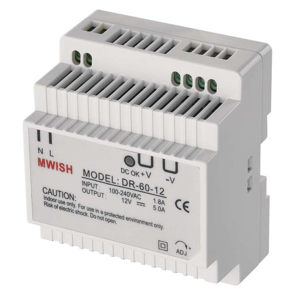 Power Supply 12 V/5 A DC DIN image 1