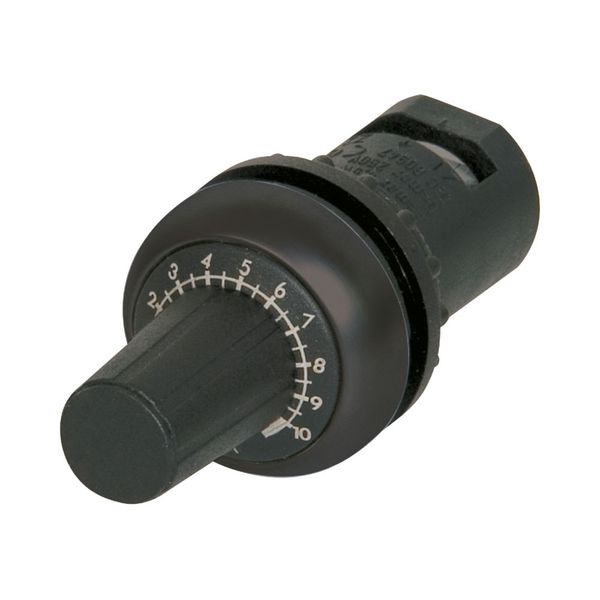 M22S-R1K Potentiometer, Classical, M22, 22.5 mm, R 1 k„¦, P 0.5 W, Bezel: black image 4