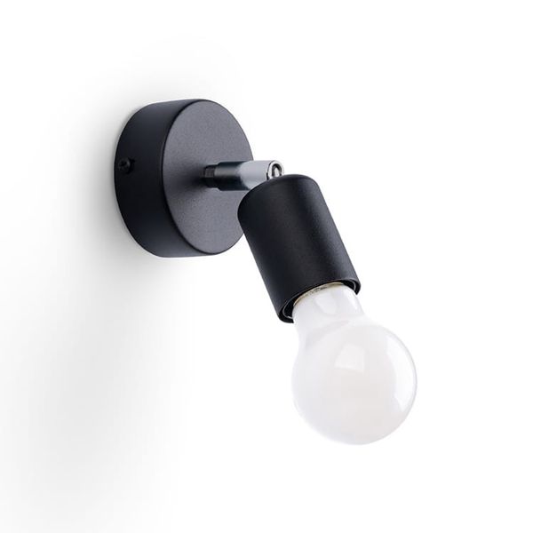 WALL LAMP FORNES 1 BLACK E27 1X60 IP20 image 1