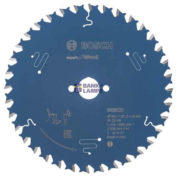Circular saw blade Expert for Wood 160 x 20 x 1,8 mm, 36 image 1