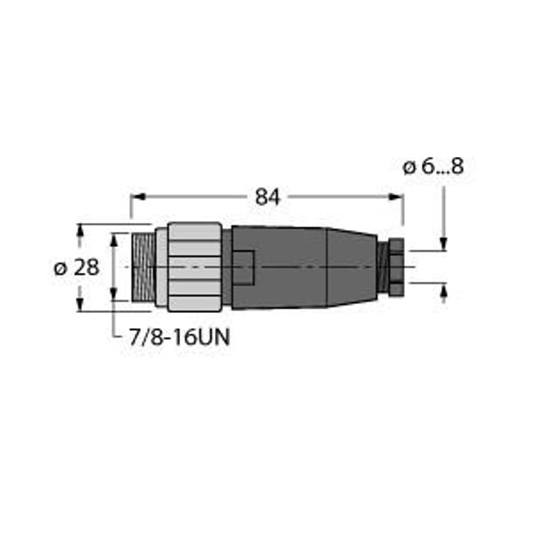 Field-Wireable Connector 7/8″ Male, Straight   BSV4140-0/9 image 2
