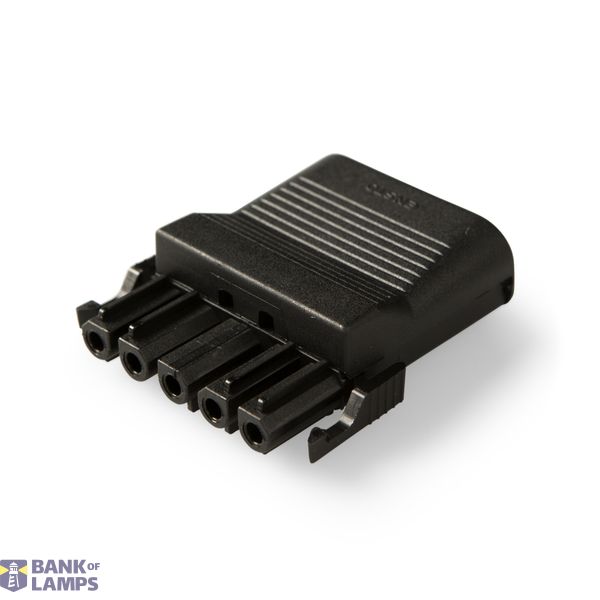 PCB coupler 3p plug, horiz., 1-latch, wht image 2