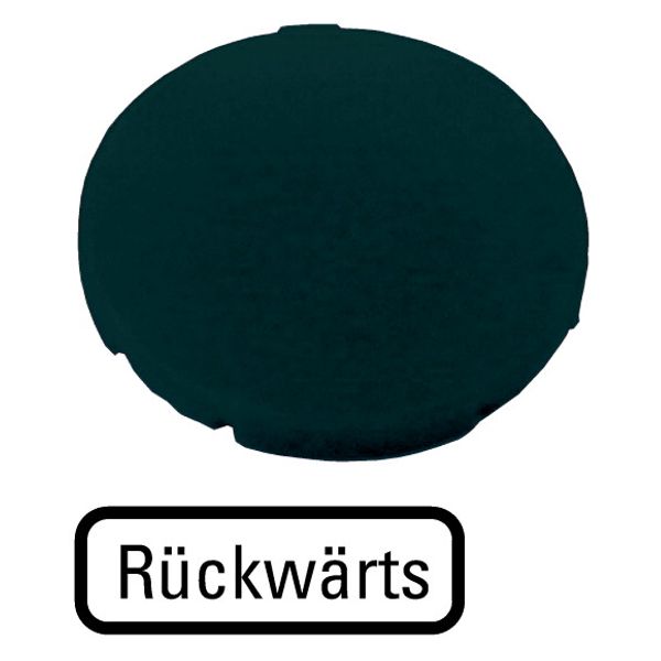 M22-XD-S-D16 Button plate, flat black, REVERSE image 1