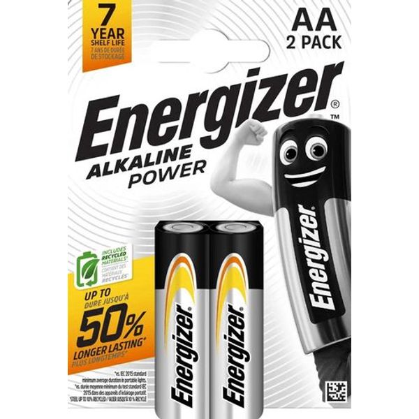 Alkaline battery LR6 (AA) 1.5V 2900mAh Alkaline Power Energizer 2pcs blister image 1