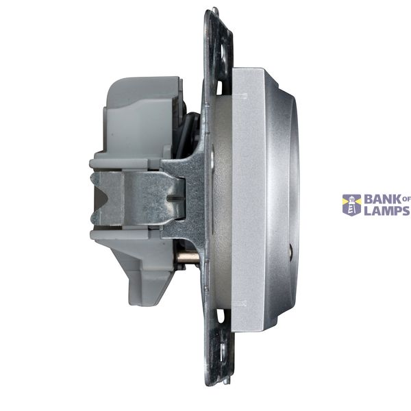 Pin socket outlet, cage clamps, silver image 1