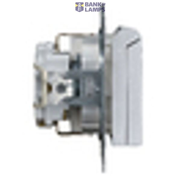 Socket outlet, flap cover, screw clamps, silver image 8