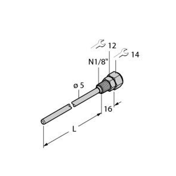 Accessories Thermowell   THW-3-N1/8-A4-L050 image 1