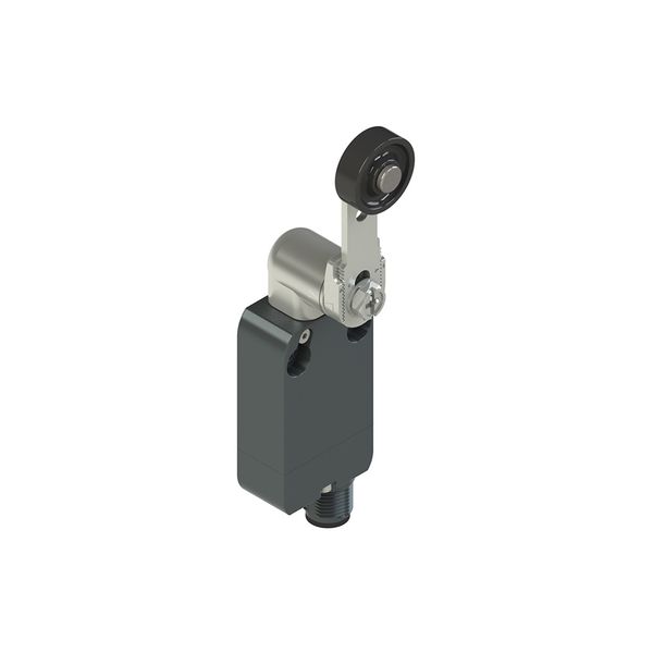 Modular prewired switch with adjustable straight metal revolving lever diam. 20 roller image 1