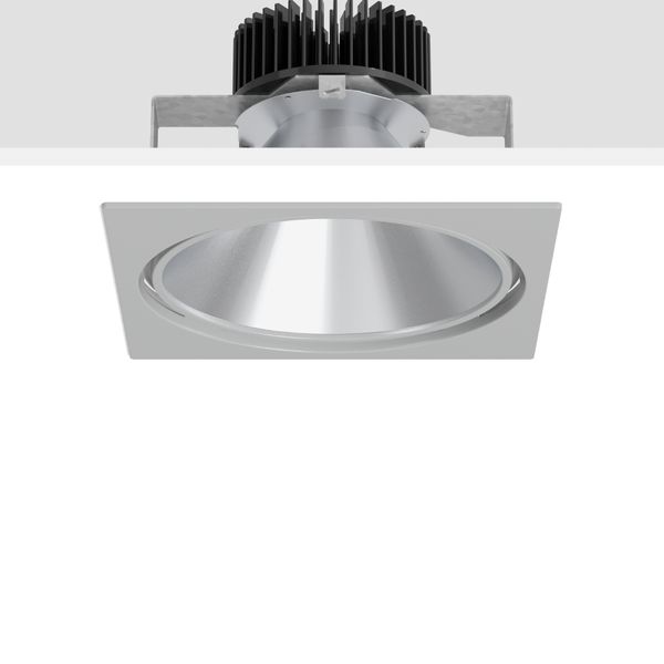 PASCALA square, 11...39 W, 1650...4950 lm, 930, silver, on/off Recesse image 2
