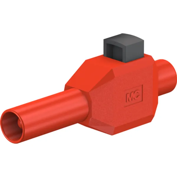 4 mm plug, clamp connection, 2.5 mm², CAT II, red, 22.3007-22 image 1