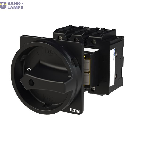 P3 Main switch, 80 A,Rear mounting, 3 pole, Form V/SVB, Black, Door co image 2