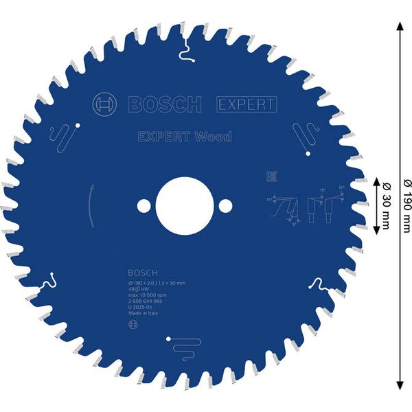 Circular saw blade Expert for Wood 190 x 30 x 2,0 mm, 48 image 2