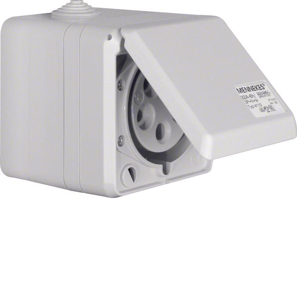 CEE soc.out., 5pole hinged cover surface-mtd 32 A, connecting system,  image 1