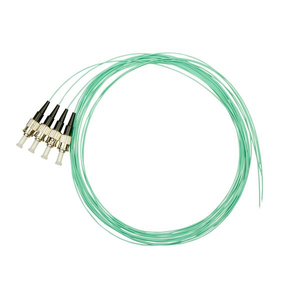 FO Pigtail ST, 50/125æm OM3, 2.0m, Easy Strip,aqua,4pieces image 4