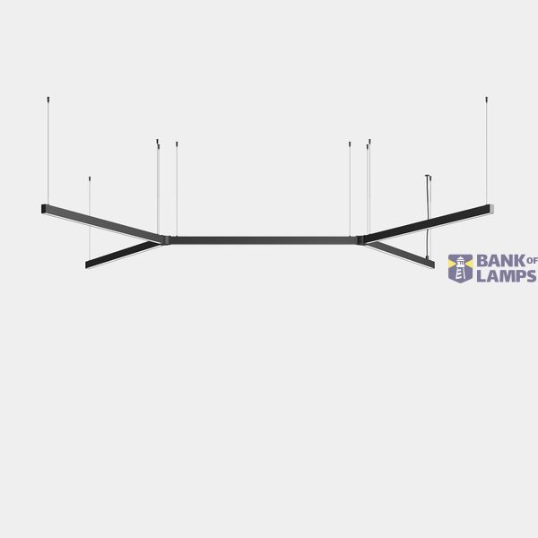 Lineal lighting system Apex "H" Pendant 60W LED warm-white 2700K CRI 90 ON-OFF Black IP20 5210lm image 1