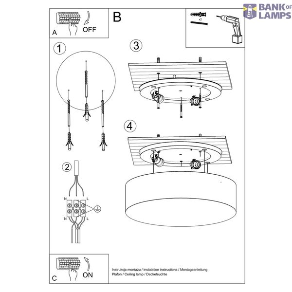 CEILING LAMP ARENA 35 BLACK E27 2X60W IP20 image 7