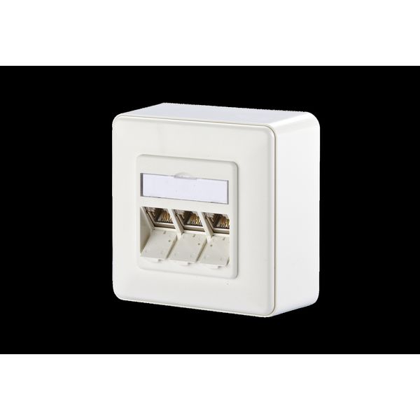 E-DAT modul 3 port AP Cat.6A, pure white image 2