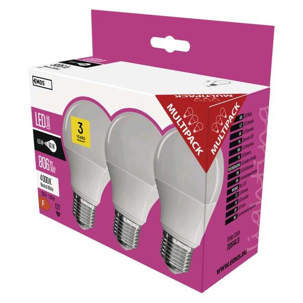LED bulb Classic A60 / E27 / 8.5 W (60 W) / 806 lm / neutral white image 1