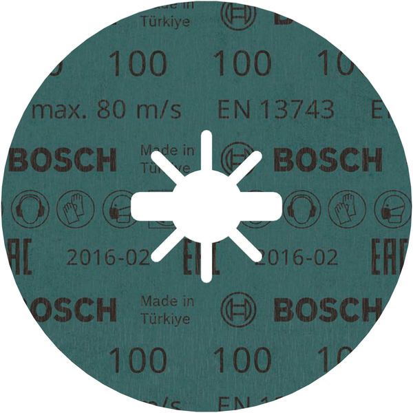 X-LOCK Fibre sanding discs, Ø125mm, G 100, R574, Best for Metal, 1pcs image 1