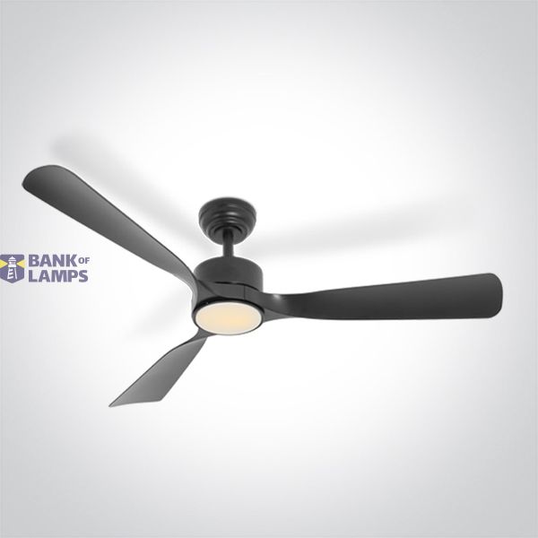 6320/B/V BLACK ABS ROD FAN 32W LED 22W CCTV IP54 230V image 1