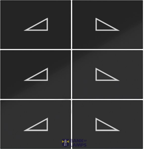 KNX pushbutton cover, 6-V, high/low dimming, A.x/C.x, night black glossy. image 1