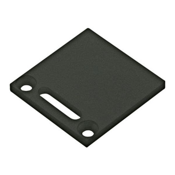 Profile end cap TBF angular with longhole black image 1