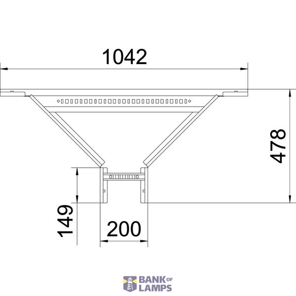 LAA 420 R3 FS Add-on tee for cable ladder 45x200 image 2