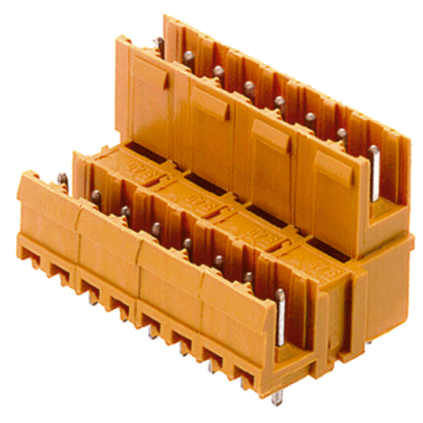 PCB plug-in connector, male header, open side, THT solder connection, 5.08 mm, Number of poles: 32, 180°, Solder pin length (l): 4.5 mm, tinned, orange, Box image 5