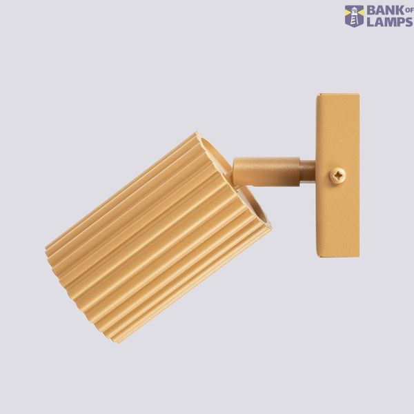 WALL LAMP WITH MOVABLE SPOTLIGHT CARBON GOLD FOR HALL GU10 image 3