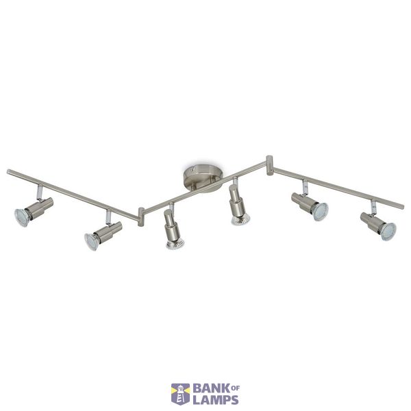 Ceiling light, mat-nickel, 6xLED/GU10/2,9W image 1