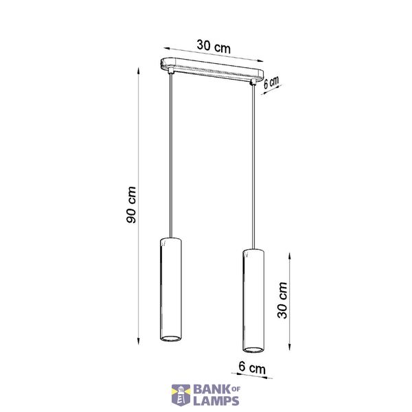 HANGING LAMP LUVO 2 GU10 2X40W IP20 image 6