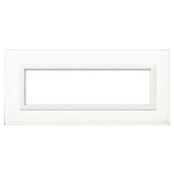 VERA44 GLASS FRONT PLATE WHITE   7M image 1