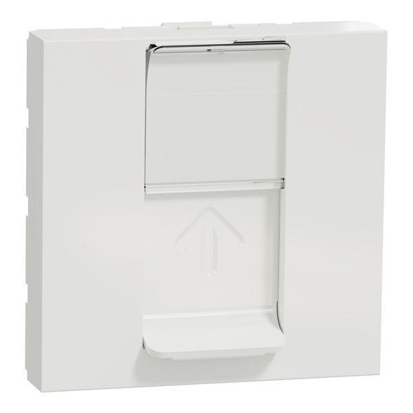 Data socket New Unica RJ45 Cat6 STP shuttered 2M white image 1