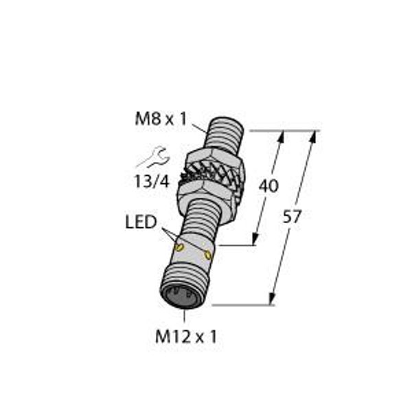 Inductive Sensor For Harsh Environments   BI1.5-EG08WD-AN6X-H1341 image 1